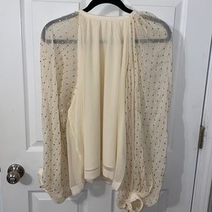 Cream and gold blouse